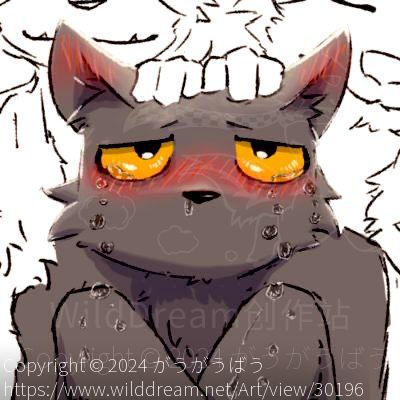 Sadness by がうがうばう, black cat, furry