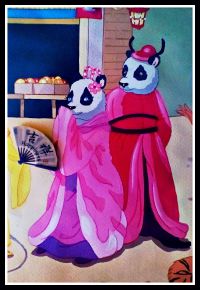 Panda Couple by SherryHillArt