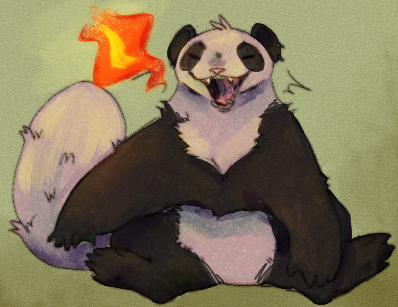 ferret 1 by brutalbunny, ferret, fire, hybrid, panda
