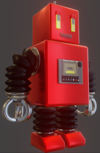 Terraria red robot by Jellofox
