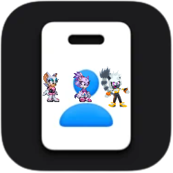 Rouge, Blaze and Tangle on the Apple Business Essentials icon by Marc Brown