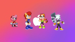 Amy, Sally, Marine and Tangle on the Apple Business Essentials screen by Marc Brown by shwapneel1999