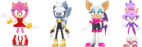 amy_tangle_rouge_and_blaze_as_3d_sprites by shwapneel1999