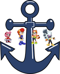 Amy, Sally, Marine and Tangle and the anchor by Marc Brown by shwapneel1999
