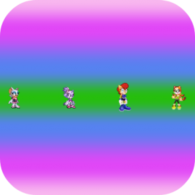 Third iOS 15 and iPad OS 15 icon featuring Rouge, Blaze, Sally and Marine by shwapneel1999