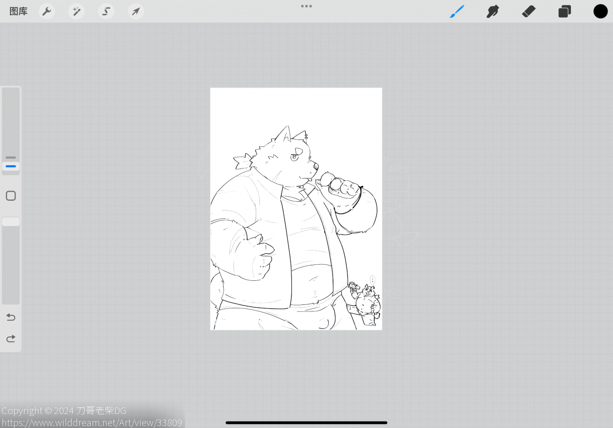 线稿，只是可能还要再调整一下 by 刀哥老柴DG, 柴犬, 犬兽人, 自设