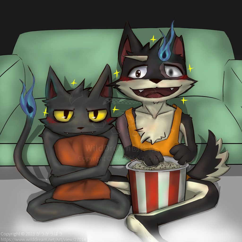Movie time by がうがうばう, furry