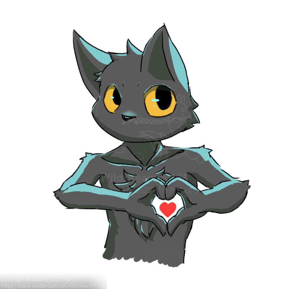 Love me? by がうがうばう, black cat, furry