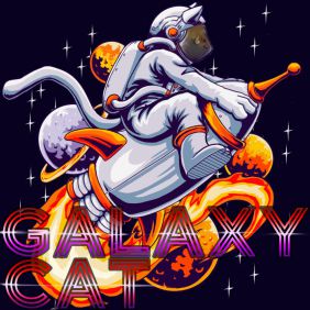 The galaxy cat by がうがうばう