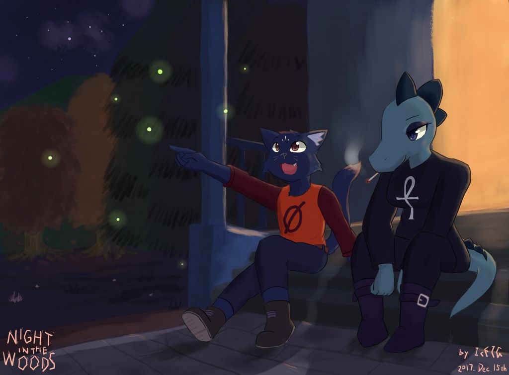 MaeBea by IcE2G, Bea, Mae, Night in the Woods, 林中之夜