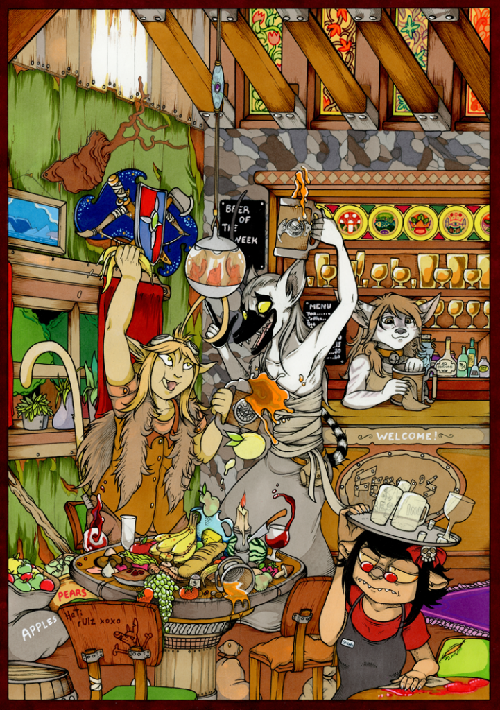 Fern's Rest Tavern by Motsaenggin, anthro, furry, kemono, motsaenggin