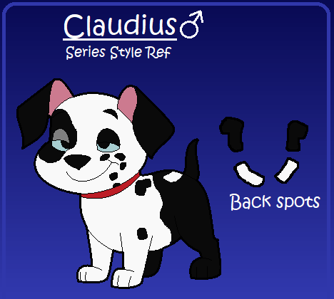 Claudius Series Reference Sheet by Mizan, dog, canine, male, puppy, 101_dalmatians, lucktone, lucky, twotone