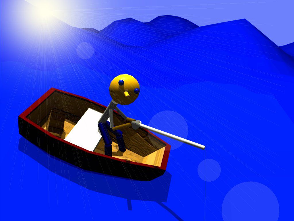 Fishing by Jellofox, 3d model, render, fishing