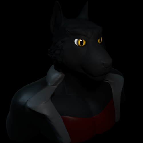 Kahn Wolfcat sculpt by Jellofox, wolf, cat, sculpt, blender
