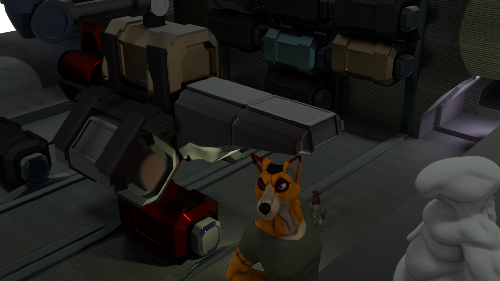 spacerport test by Jellofox, furry, ship, spaceport