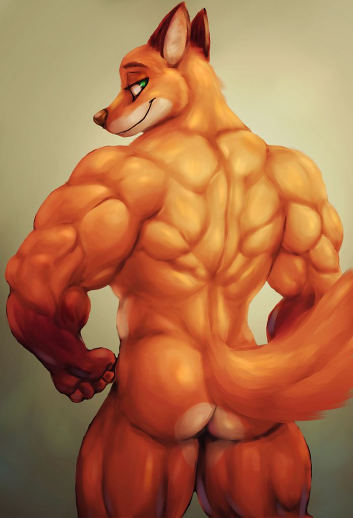 强壮的尼克狐 by 时间猫, 狐, 疯狂动物园, 肌肉