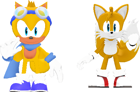 ray_and_tails_as_3d_sprites by shwapneel1999