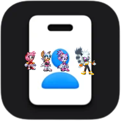 Amy, Rouge, Blaze and Tangle on the Apple Business Essentials icon by Marc Brown