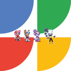 Amy, Rouge, Blaze and Tangle and the new Google Fiber logo by Marc Brown by shwapneel1999