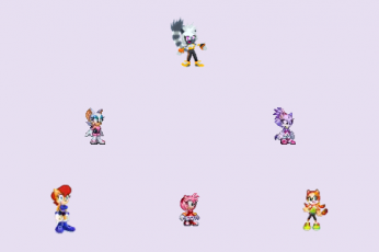 Amy, Tangle, Rouge, Blaze, Sally and Marine on the fifth new background by Marc Brown by shwapneel1999