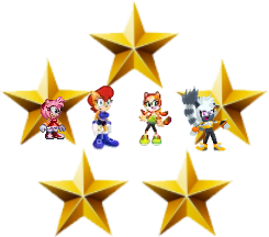 Amy, Sally, Marine and Tangle and five stars part two by Marc Brown by shwapneel1999