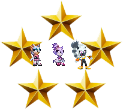 Rouge, Blaze and Tangle and five stars part two by Marc Brown by shwapneel1999