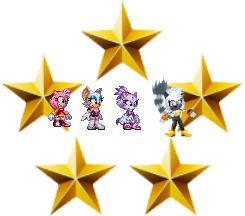 Amy, Rouge, Blaze and Tangle and five stars part two by Marc Brown by shwapneel1999