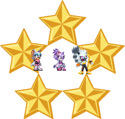 Rouge, Blaze and Tangle and five stars part one by Marc Brown by shwapneel1999