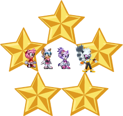 Amy, Rouge, Blaze and Tangle and five stars part one by Marc Brown by shwapneel1999