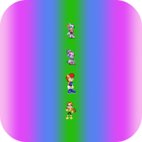 Second iOS 15 and iPad OS 15 icon featuring Rouge, Blaze, Sally and Marine by shwapneel1999